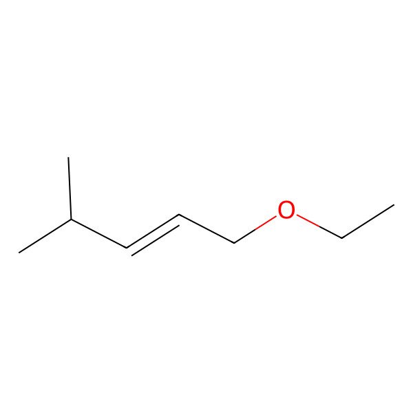 2D Structure of 2-Pentene, 1-ethoxy-4-methyl-, (Z)-