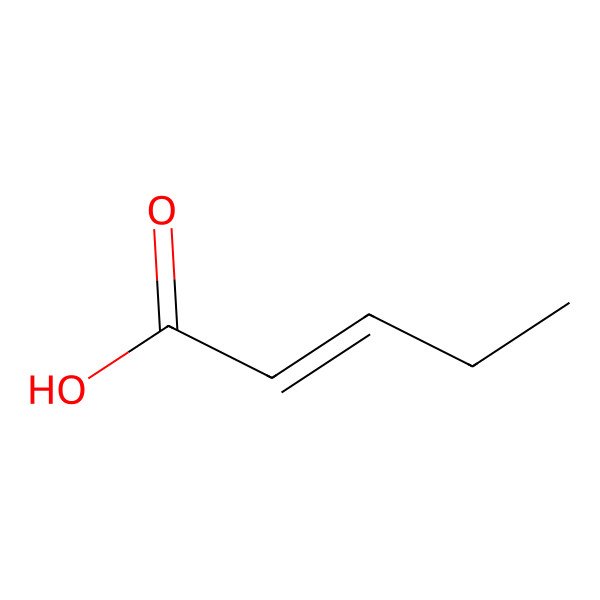 2D Structure of 2-Pentenoic acid