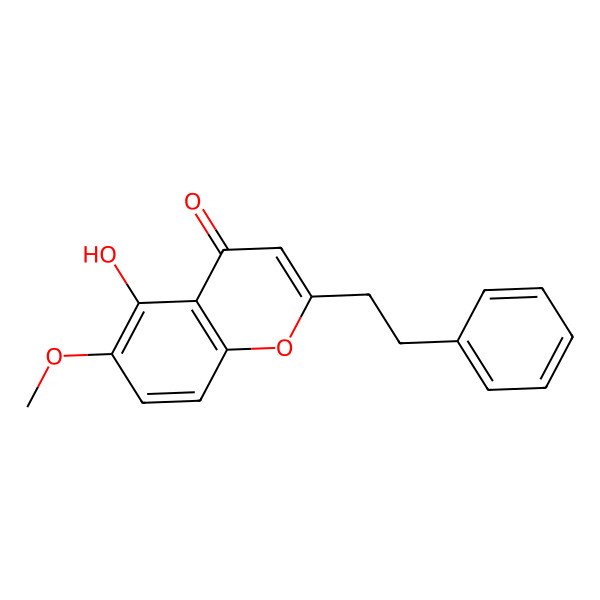 2D Structure of 2-Phenethyl-5-hydroxy-6-methoxychromone