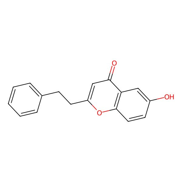 2D Structure of 6-Hydroxy-2-(2-phenylethyl)chromone