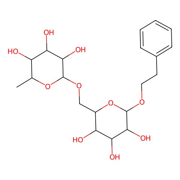 2D Structure of 2-Phenylethyl D-rutinoside