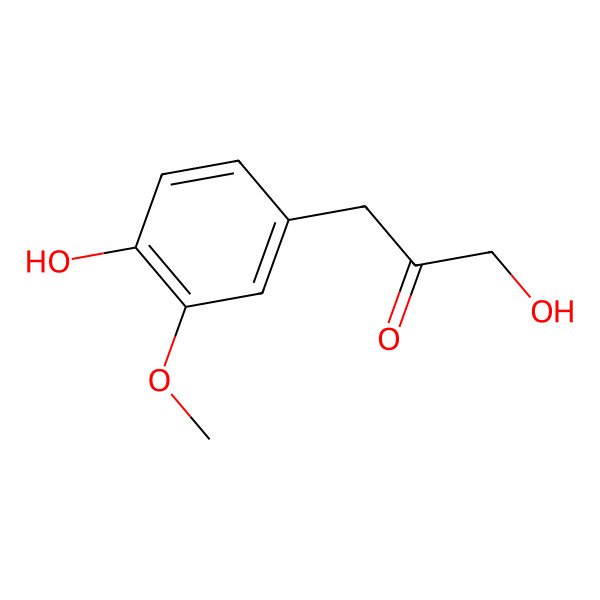 2D Structure of 2-Propanone, 1-hydroxy-3-(4-hydroxy-3-methoxyphenyl)-