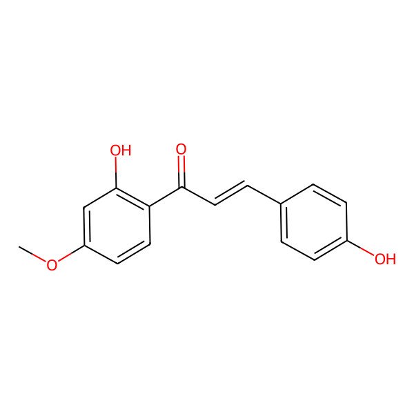 2D Structure of 2-Propen-1-one, 1-(2-hydroxy-4-methoxyphenyl)-3-(4-hydroxyphenyl)-