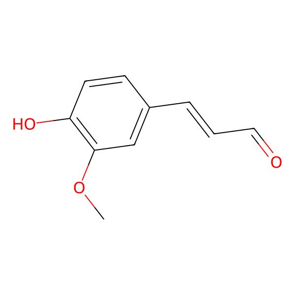 2D Structure of 2-Propenal, 3-(4-hydroxy-3-methoxyphenyl)-