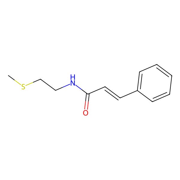 2D Structure of 2-Propenamide, N-[2-(methylthio)ethyl]-3-phenyl-, (E)-