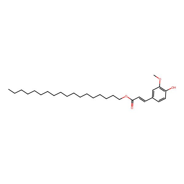 2D Structure of 2-Propenoic acid, 3-(4-hydroxy-3-methoxyphenyl)-, octadecyl ester