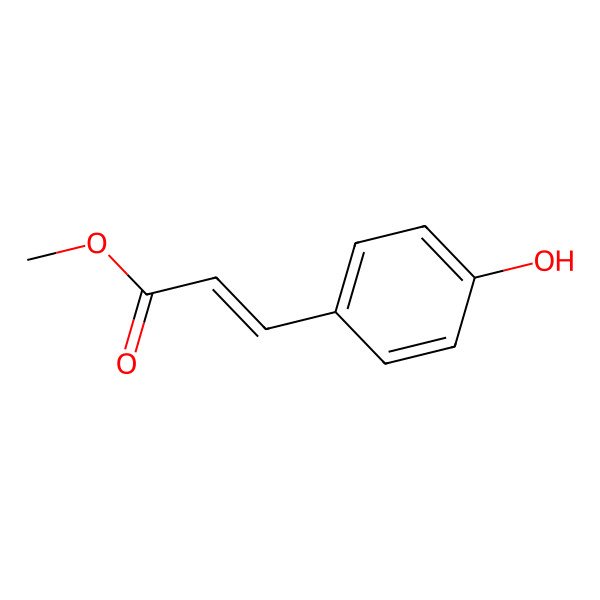 2D Structure of 2-Propenoic acid, 3-(4-hydroxyphenyl)-, methyl ester