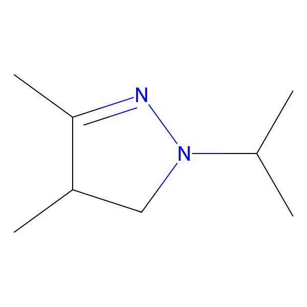 2D Structure of 2-Pyrazoline, 1-isopropyl-3,4-dimethyl- 2D Structure of 2-Pyrazoline, 1-isopropyl-3,4-dimethyl-
