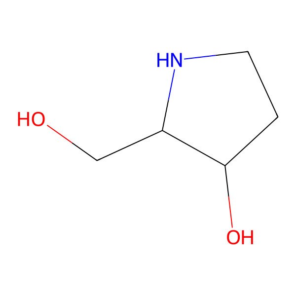 2D Structure of 2-Pyrrolidinemethanol, 3-hydroxy-, (2R,3S)-
