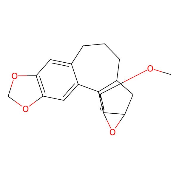 2D Structure of 21-Methoxy-5,7,17-trioxahexacyclo[12.8.0.01,18.02,10.04,8.016,18]docosa-2,4(8),9,19-tetraene
