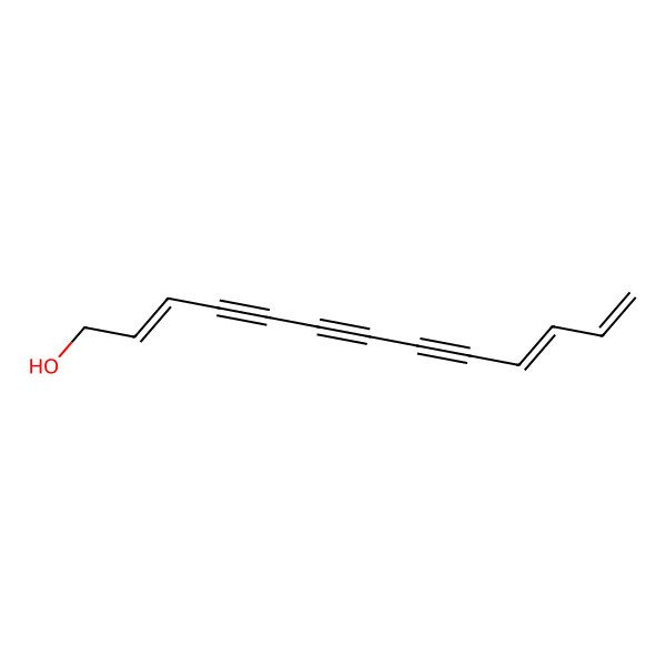 2D Structure of 2,10,12-Tridecatriene-4,6,8-triyne-1-ol