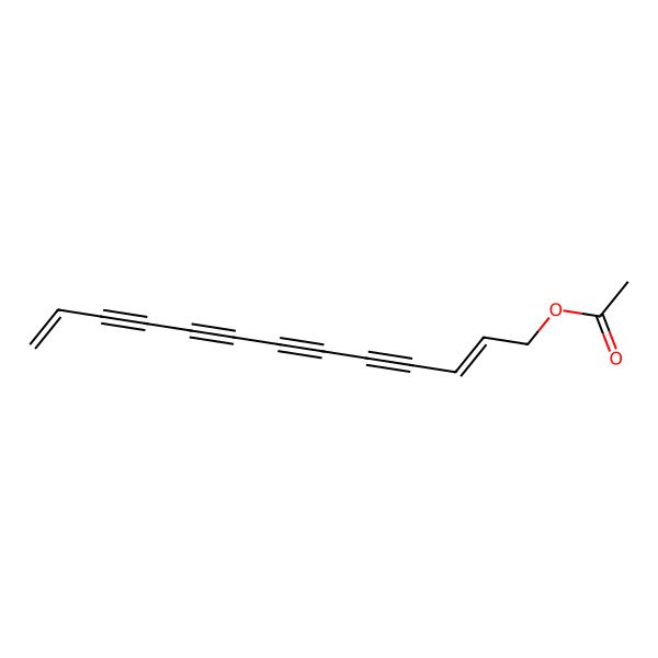 2D Structure of 2,12-Tridecadiene-4,6,8,10-tetrayne-1-ol acetate