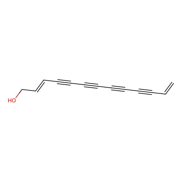 2D Structure of 2,12-Tridecadiene-4,6,8,10-tetrayne-1-ol