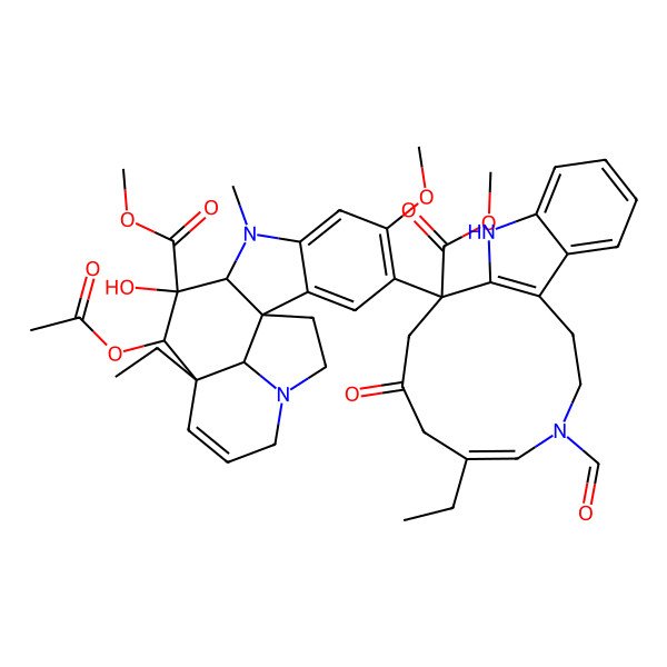 2D Structure of 2',19'-Secovincaleukoblastine, 4',5'-didehydro-4'-deoxy-2',19'-dioxo