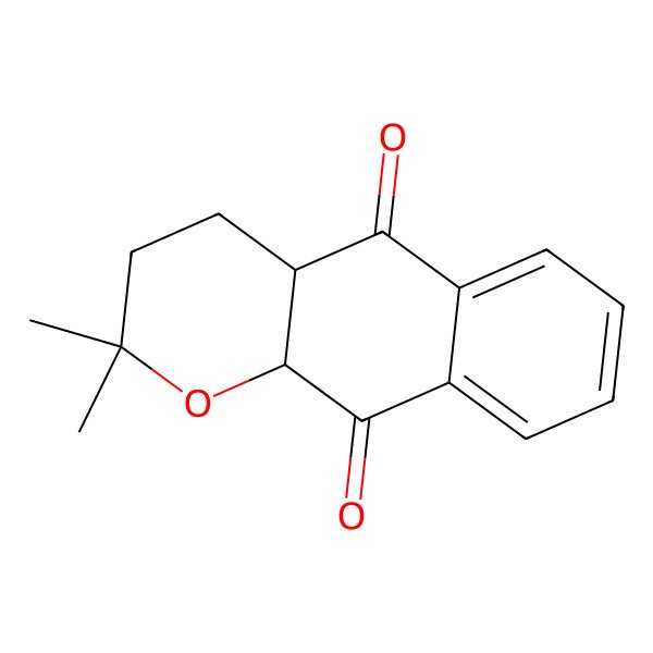 2D Structure of 2,2-Dimethyl-3,4,4a,10a-tetrahydrobenzo[g]chromene-5,10-dione