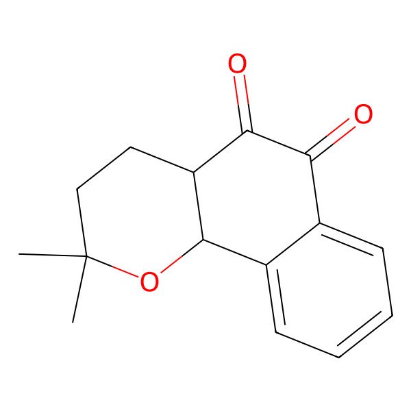 2D Structure of 3,4,4a,10b-tetrahydro-2,2-dimethyl-2H-Naphtho[1,2-b]pyran-5,6-dione