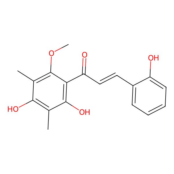 2D Structure of 2,2',4'-Trihydroxy-6'-methoxy-3',5'-dimethylchalcone