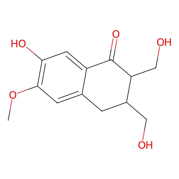 2D Structure of 2,3-Bis(hydroxymethyl)-7-hydroxy-6-methoxy-1-tetralone 2D Structure of 2,3-Bis(hydroxymethyl)-7-hydroxy-6-methoxy-1-tetralone
