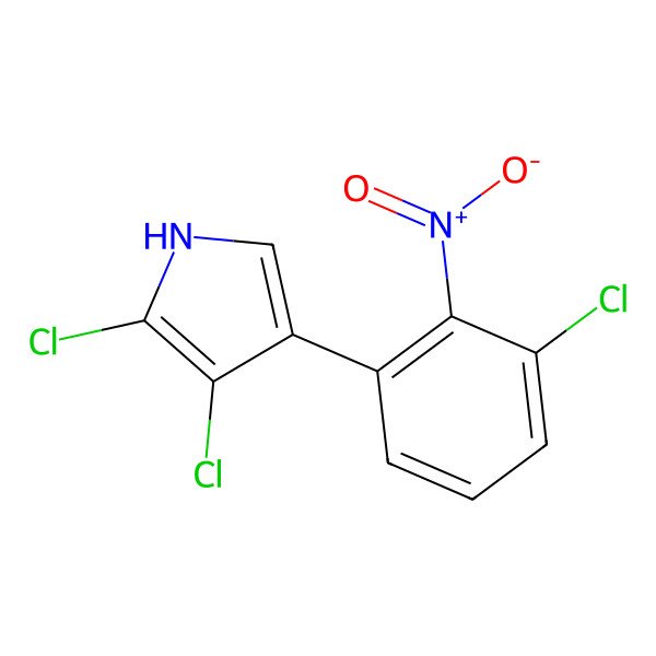 2D Structure of 2,3-Dichloro-4-(2-nitro-3-chlorophenyl)pyrrole 2D Structure of 2,3-Dichloro-4-(2-nitro-3-chlorophenyl)pyrrole