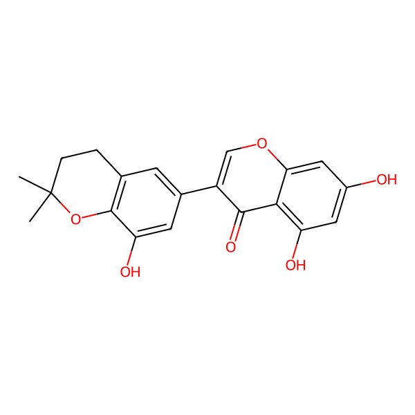 2D Structure of 2',3'-Dihydro-5,7,8'-trihydroxy-2',2'-dimethyl[3,6'-bi-4H-1-benzopyran]-4-one