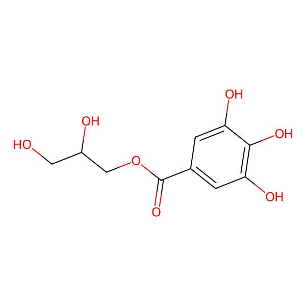 2D Structure of 2,3-Dihydroxypropyl 3,4,5-trihydroxybenzoate