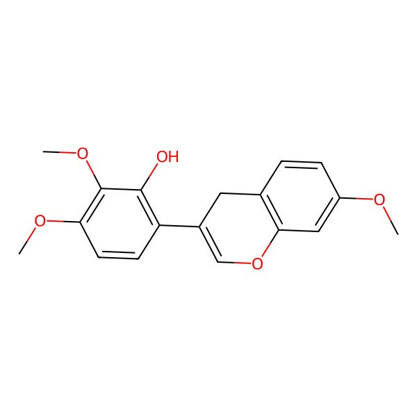2D Structure of 2,3-dimethoxy-6-(7-methoxy-4H-chromen-3-yl)phenol