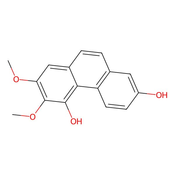 2D Structure of 4,7-Dihydroxy-2,3-dimethoxy phenanthrene