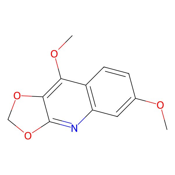 2D Structure of 2,3-Methylenedioxy-4,7-dimethoxyquinoline 2D Structure of 2,3-Methylenedioxy-4,7-dimethoxyquinoline