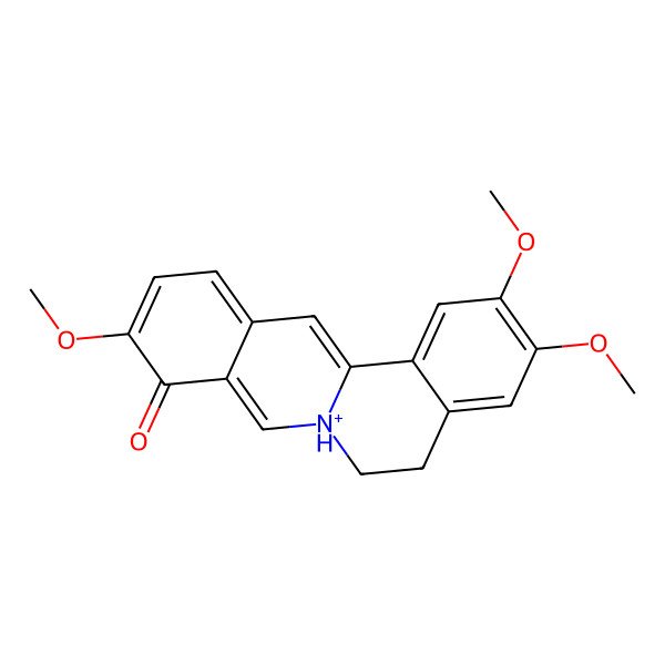 2D Structure of 2,3,10-trimethoxy-6,7-dihydro-5H-isoquinolino[2,1-b]isoquinolin-7-ium-9-one