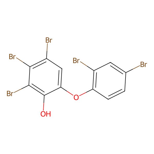 2D Structure of 2,3,4-Tribromo-6-(2,4-dibromophenoxy)phenol