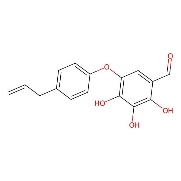 2D Structure of 2,3,4-Trihydroxy-5-(4-prop-2-enylphenoxy)benzaldehyde