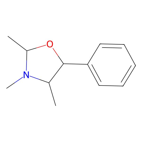 2D Structure of 2,3,4-Trimethyl-5-phenyloxazolidine