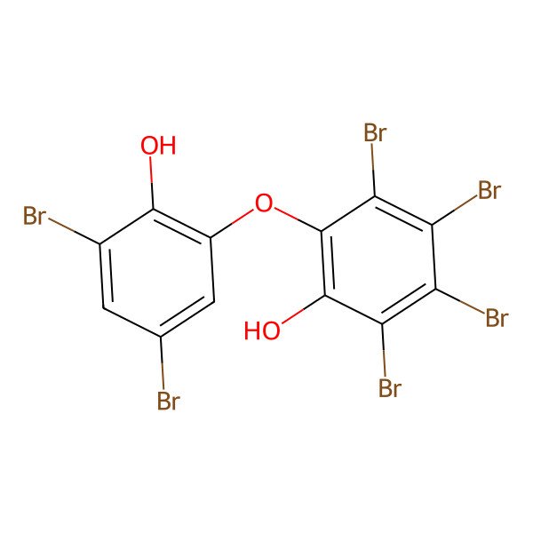 2D Structure of 2,3,4,5-Tetrabromo-6-(3,5-dibromo-2-hydroxyphenoxy)phenol