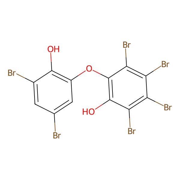 2D Structure of 2,3,4,5-Tetrabromo-6-(3,5-dibromo-2-hydroxyphenoxy)phenol 2D Structure of 2,3,4,5-Tetrabromo-6-(3,5-dibromo-2-hydroxyphenoxy)phenol