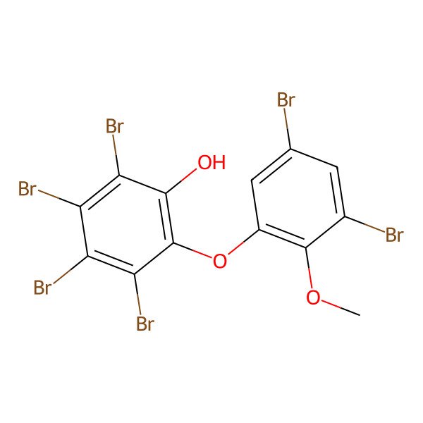 2D Structure of 2,3,4,5-Tetrabromo-6-(3,5-dibromo-2-methoxyphenoxy)phenol