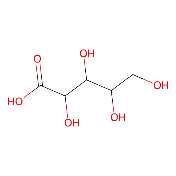 2D Structure of 2,3,4,5-Tetrahydroxypentanoic acid