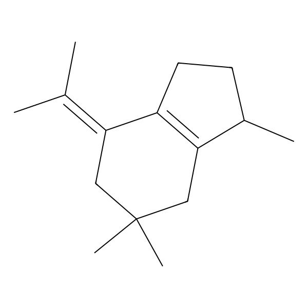 2D Structure of 2,3,4,5,6,7-Hexahydro-1beta,6,6-trimethyl-4-(1-methylethylidene)-1H-indene 2D Structure of 2,3,4,5,6,7-Hexahydro-1beta,6,6-trimethyl-4-(1-methylethylidene)-1H-indene