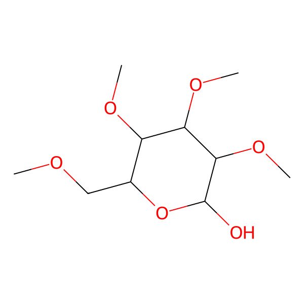 2D Structure of 2,3,4,6-Tetra-O-methyl-alpha-D-glucopyranose