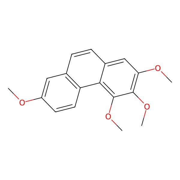 2D Structure of 2,3,4,7-Tetramethoxyphenanthrene