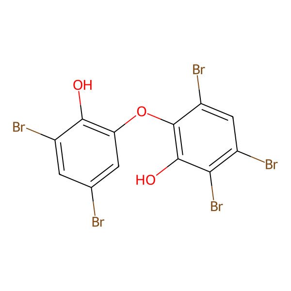 2D Structure of 2,3,5-Tribromo-6-(3,5-dibromo-2-hydroxyphenoxy)phenol