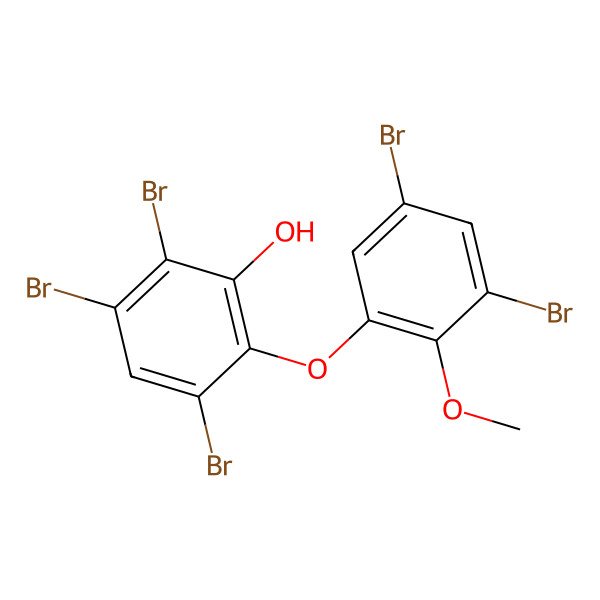 2D Structure of 2,3,5-Tribromo-6-(3,5-dibromo-2-methoxyphenoxy)phenol