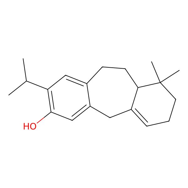 2D Structure of 2,3,5,10,11,11abeta-Hexahydro-1,1-dimethyl-8-(1-methylethyl)-1H-dibenzo[a,d]cyclohepten-7-ol