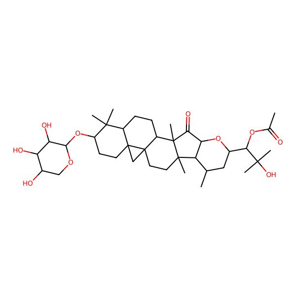 2D Structure of 24-Acetoxyisodahurinol 3-O-xylopyranoside