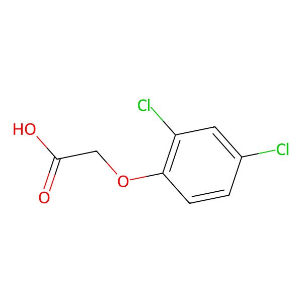 2D Structure of 2,4-Dichlorophenoxyacetic acid