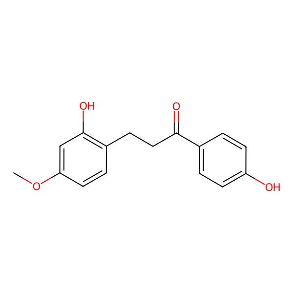 2D Structure of 2,4'-Dihydroxy-4-Methoxydihydrochalcone