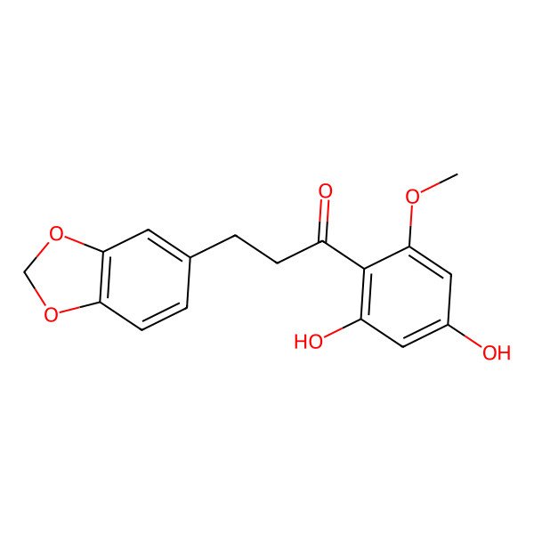 2D Structure of 2',4'-Dihydroxy-6'-methoxy-3,4-methylenedioxydihydrochalcone