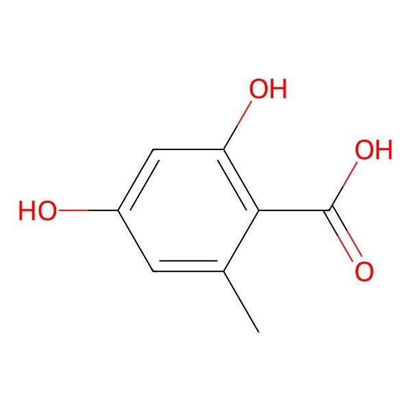2D Structure of 2,4-Dihydroxy-6-methylbenzoic acid