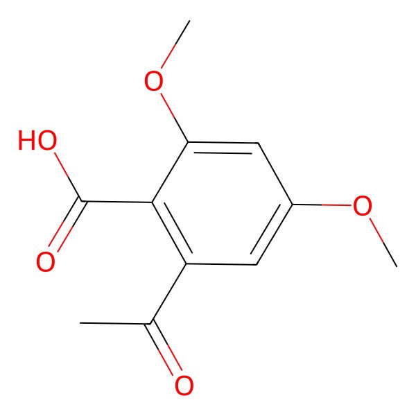 2D Structure of 2,4-Dimethoxy-6-acetylbenzoic acid