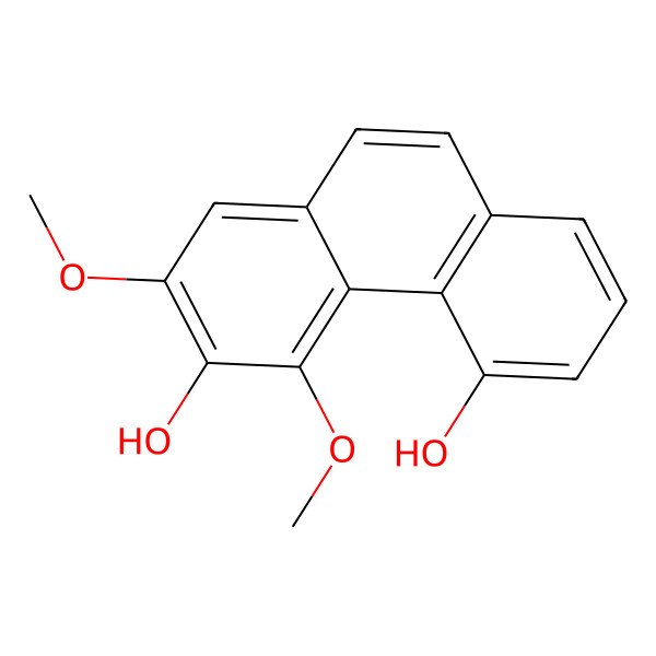 2D Structure of 2,4-Dimethoxyphenanthrene-3,5-diol
