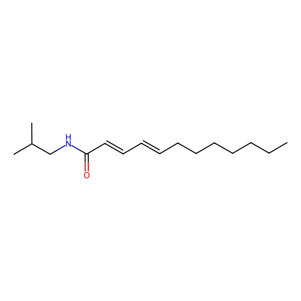 2D Structure of 2,4-Dodecadienamide, N-(2-methylpropyl)-, (2E,4E)-